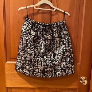 J.crew factory gold and black patterned skirt